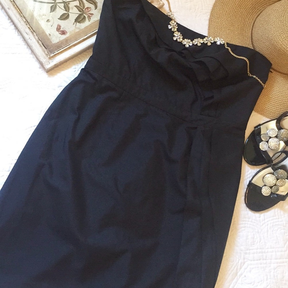 NWT Ann Taylor Loft Black Strapless Dress